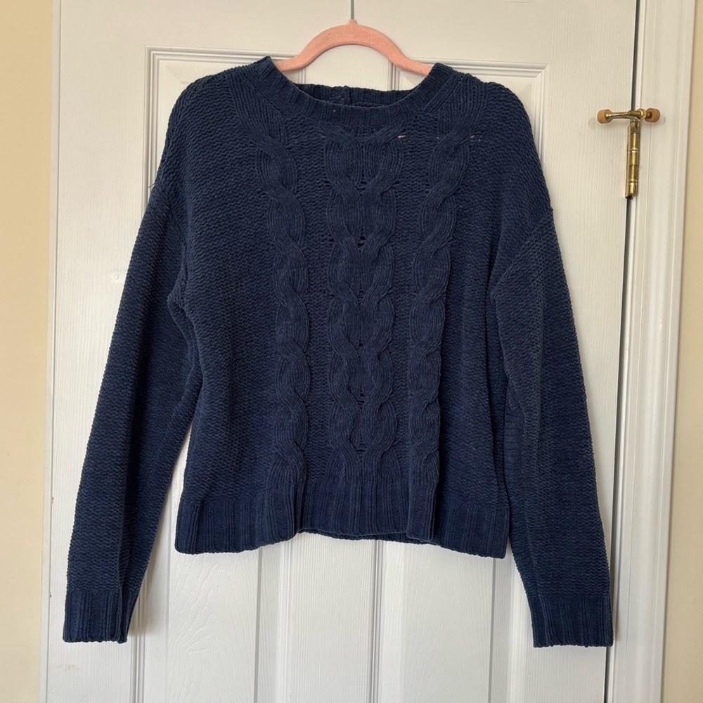 AE Soft Chunky Knit Sweater | S | Blue